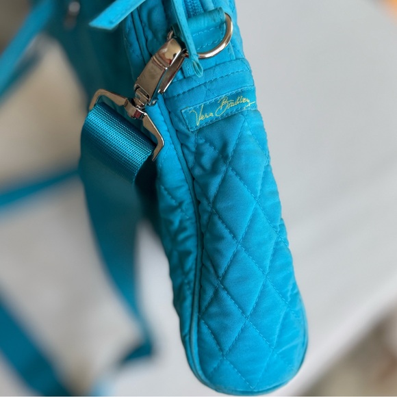 Vera Bradley Quilted Turquoise Laptop Bag - Picture 3 of 6